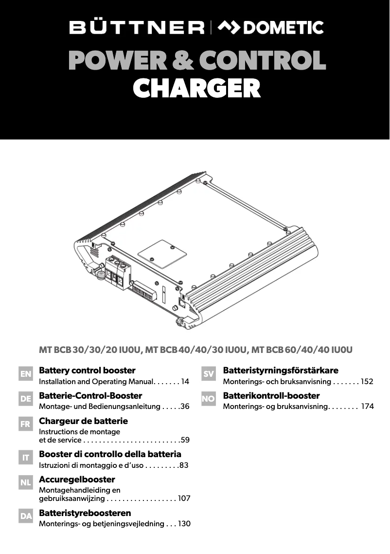 Page n°1 - Manuel utilisateur Dometic MT BCB303020