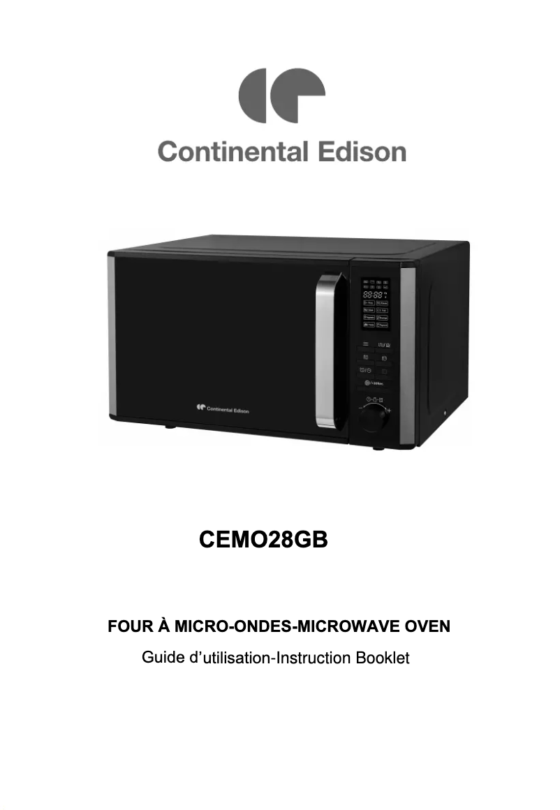 Página 1 del manual Manual de usuario Continental Edison CEMO28GB