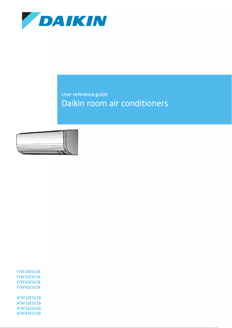 Page n°1 - Manuel utilisateur Daikin FTXF25E5V1B