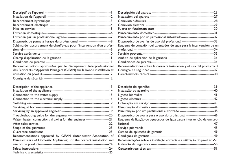 Page n°1 - Manuel utilisateur Thermor Familio 200L