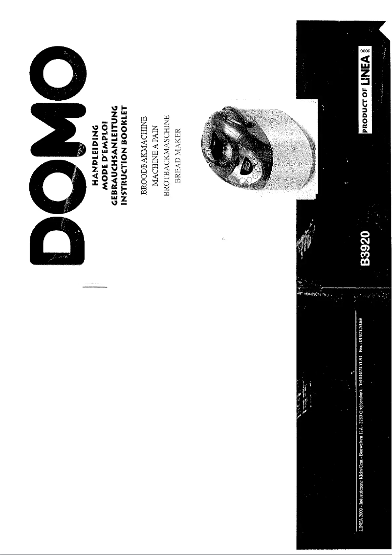 Page n°1 - Manuel utilisateur Domo B3920