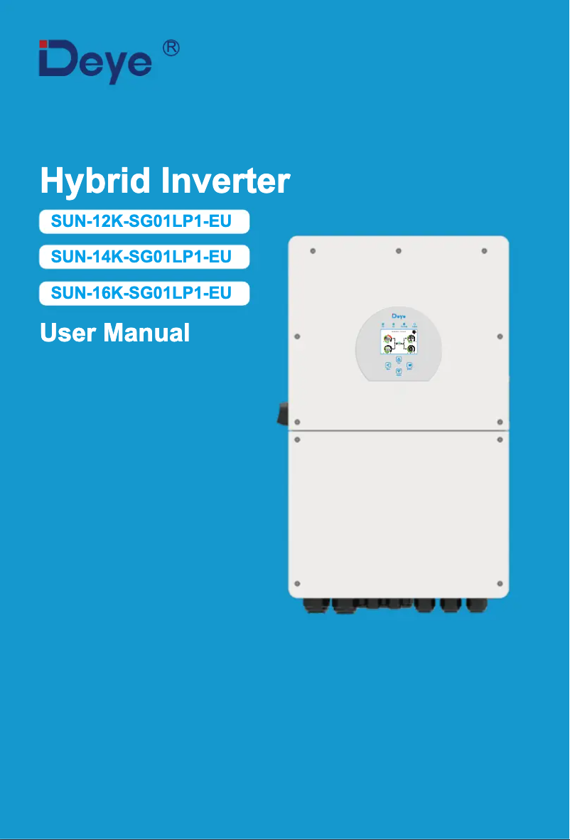 Page 1 de la notice Manuel utilisateur Deye SUN-12K-SG01LP1-EU