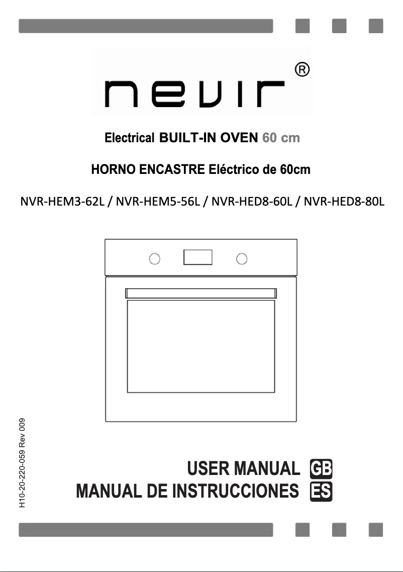 Page n°1 - Manuel utilisateur Nevir NVR-HED8-60L