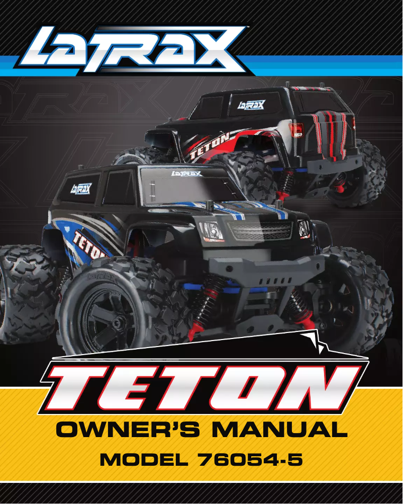 Page 1 de la notice Manuel utilisateur Traxxas LaTrax TETON 76054-5