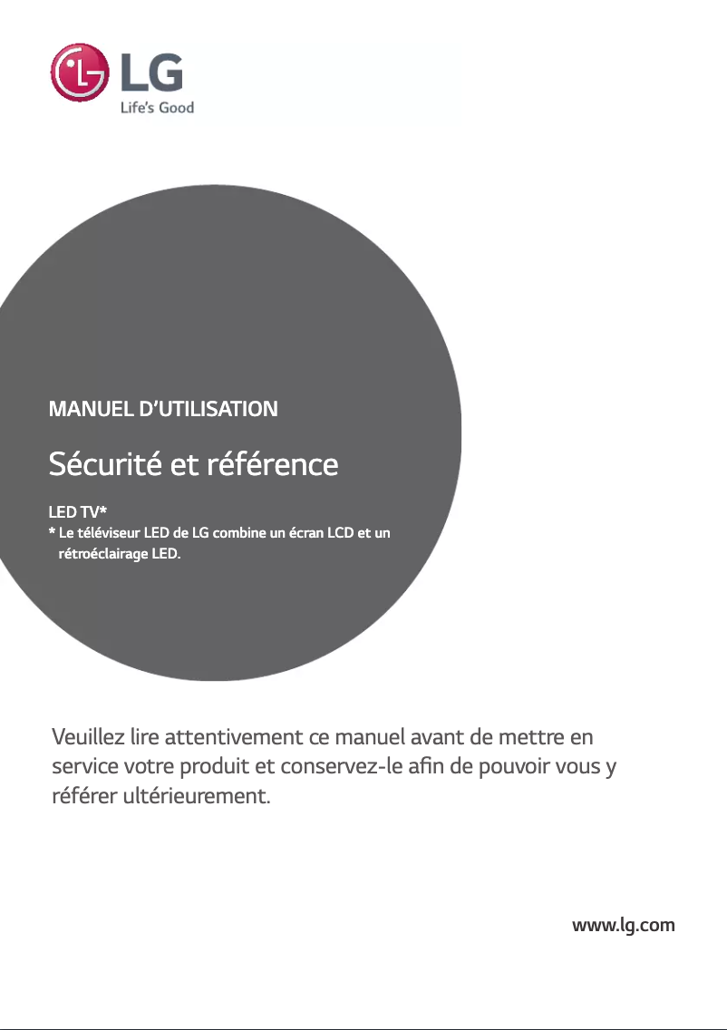 Page n°1 - Manuel utilisateur LG 43LX541H