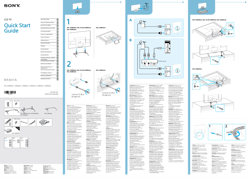 Page 1 de la notice Manuel utilisateur Sony KDL-50W656A