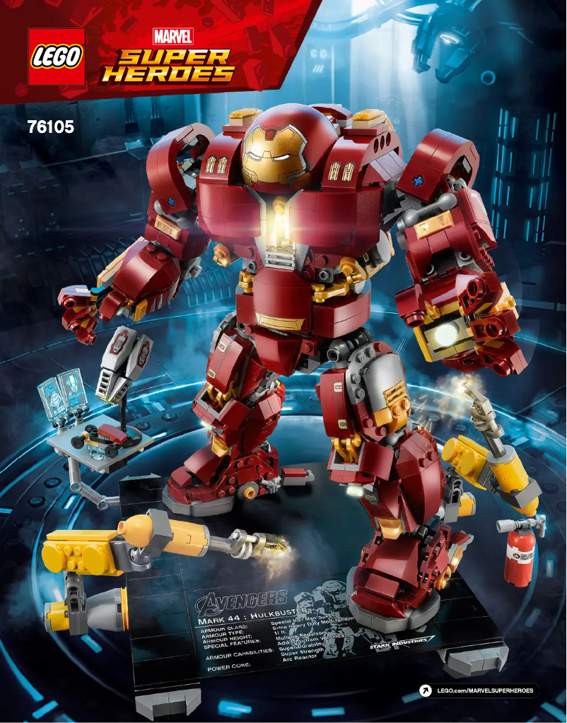 Página 1 del manual Instrucciones visuales Lego Marvel Super Heroes 76105