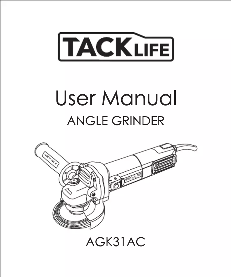 First page image of the manual for AGK31AC