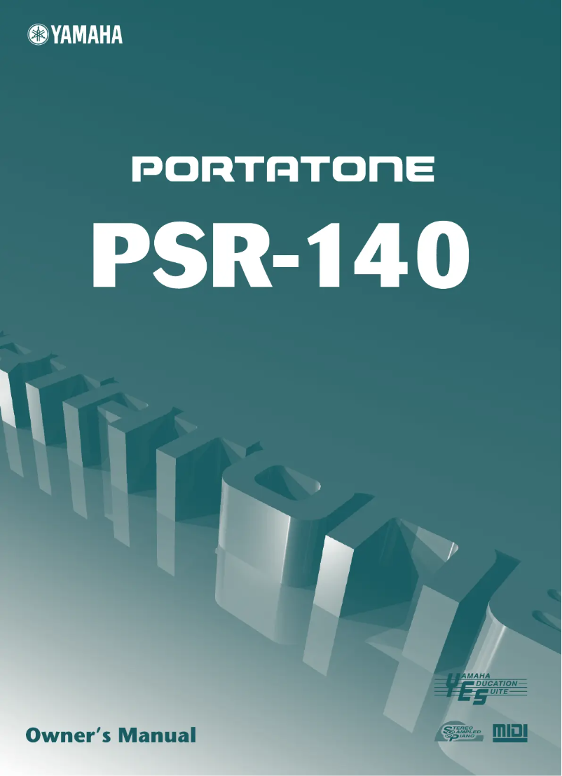 Page n°1 - Manuel utilisateur Yamaha PSR-140