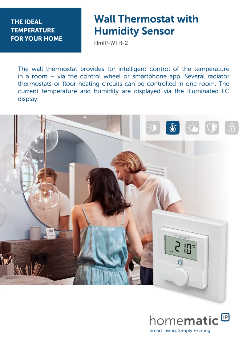 Page 1 de la notice Fiche technique Homematic IP HmIP-WTH-2