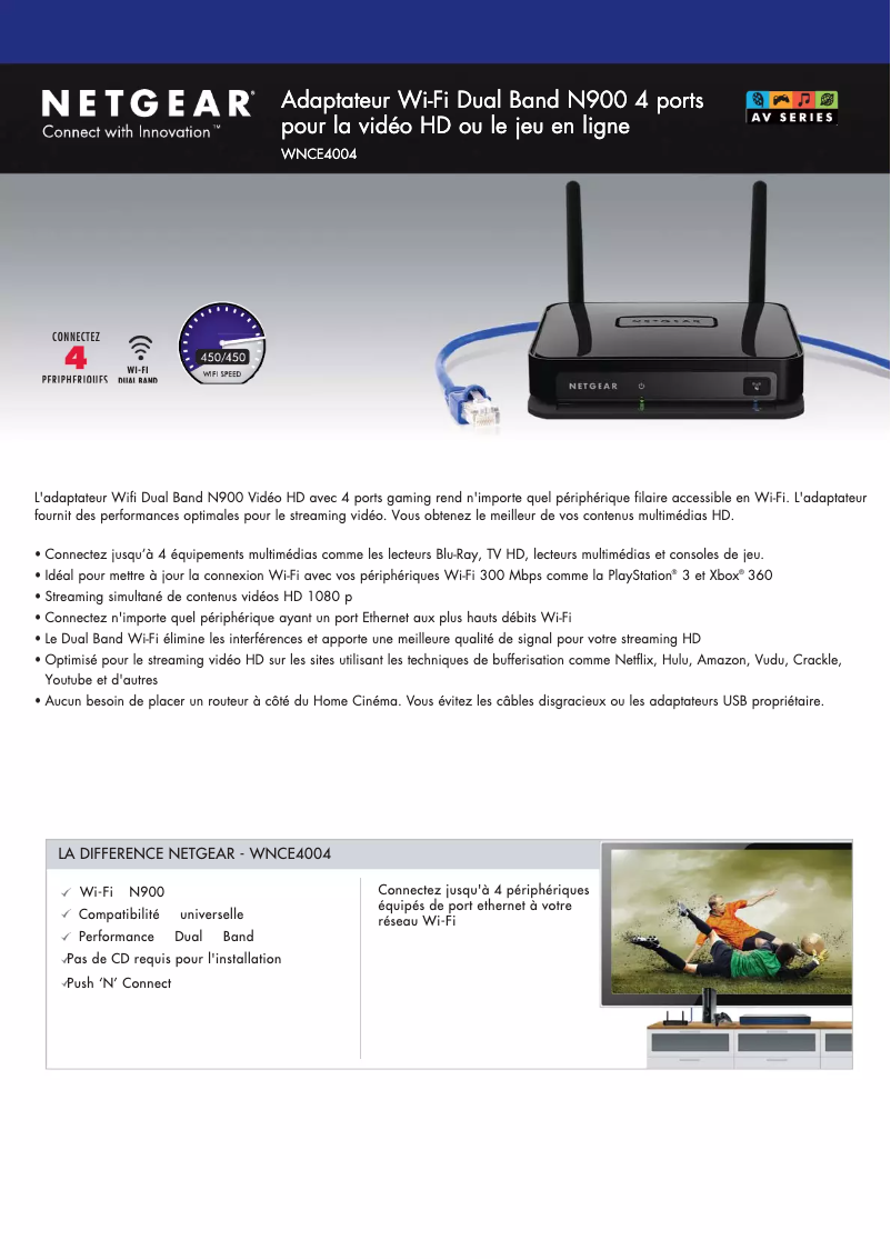 Page n°1 - Fiche technique Netgear WNCE4004