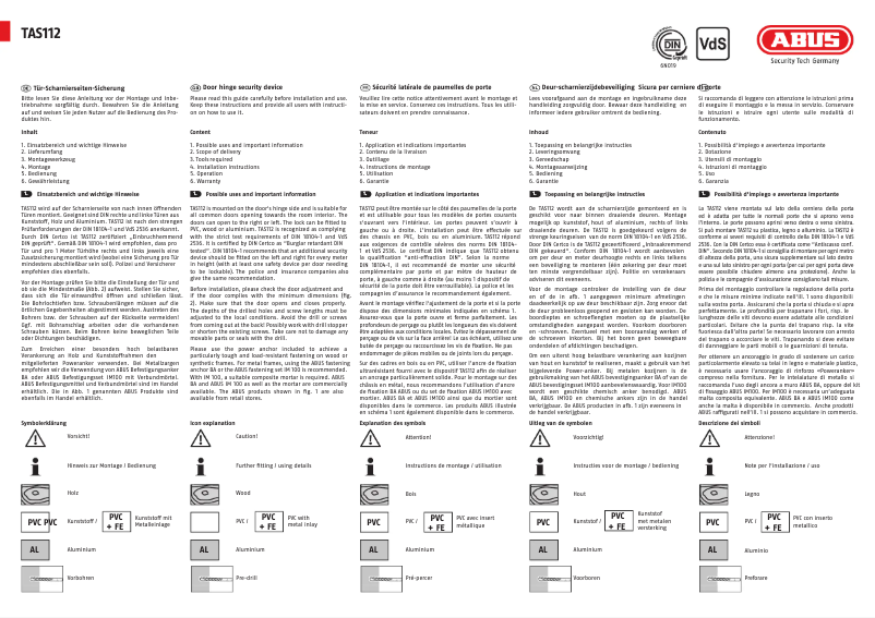 Image de la première page du manuel de l'appareil TAS112