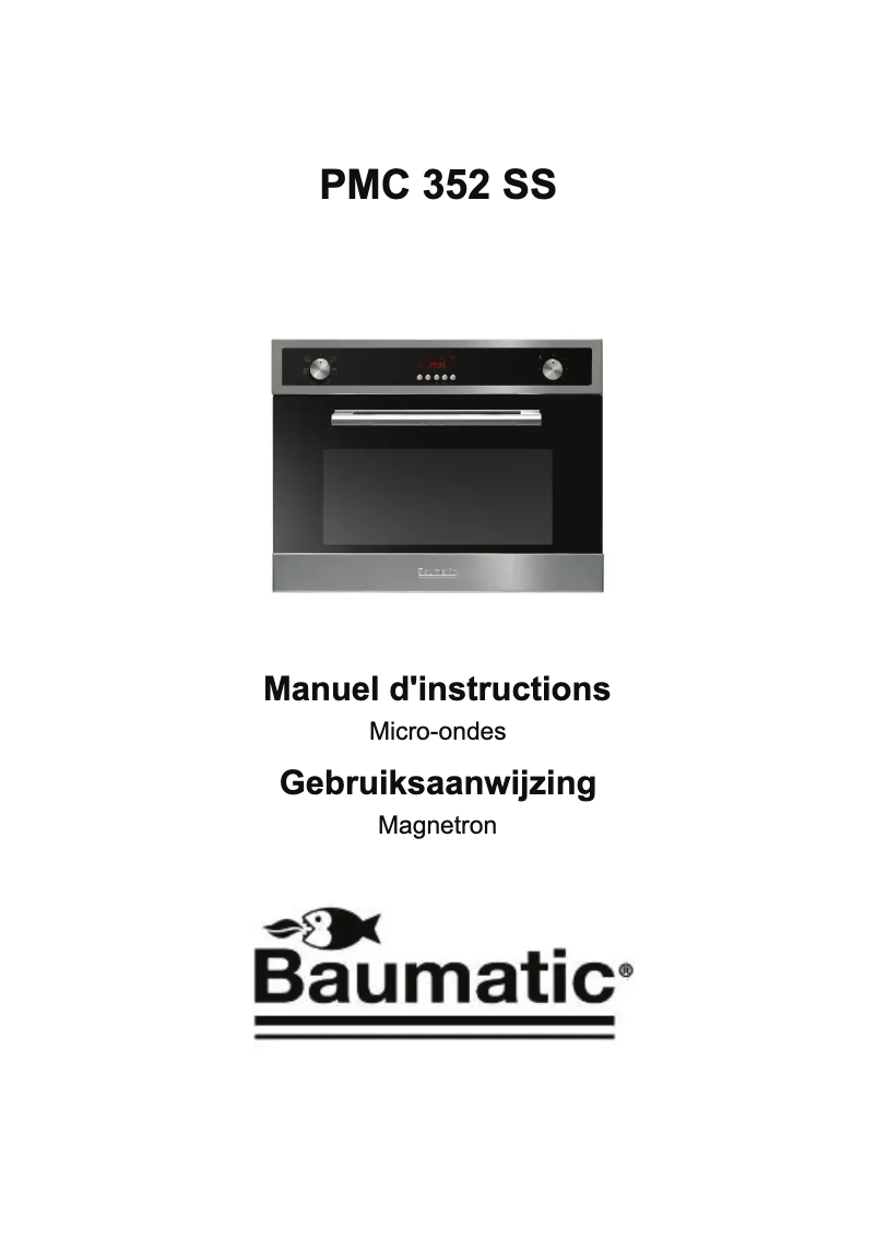 Página 1 del manual Manual de usuario Baumatic PMC352SS