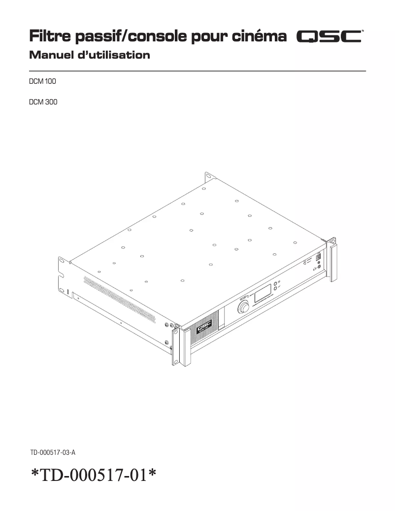 Image de la première page du manuel de l'appareil DCM 100