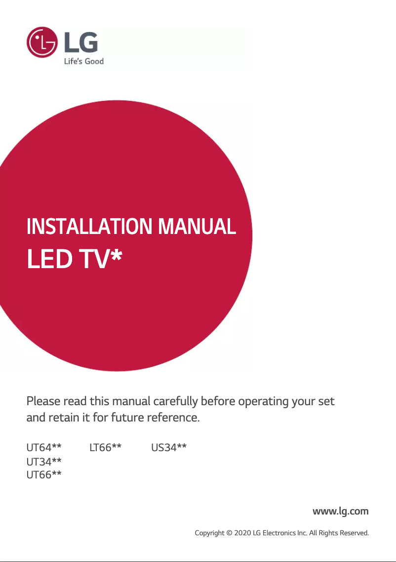 Page 1 de la notice Manuel utilisateur LG 49UT570H