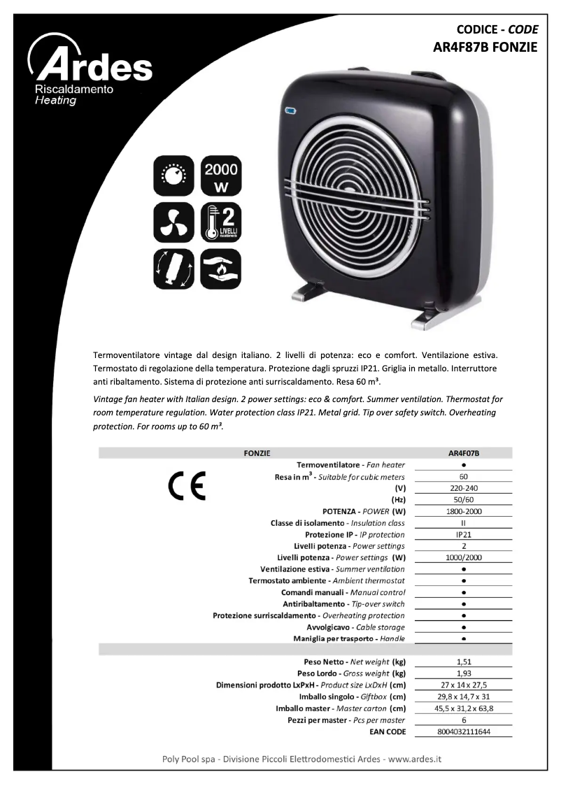 Imagen de la primera página del manual del dispositivo AR4F07B