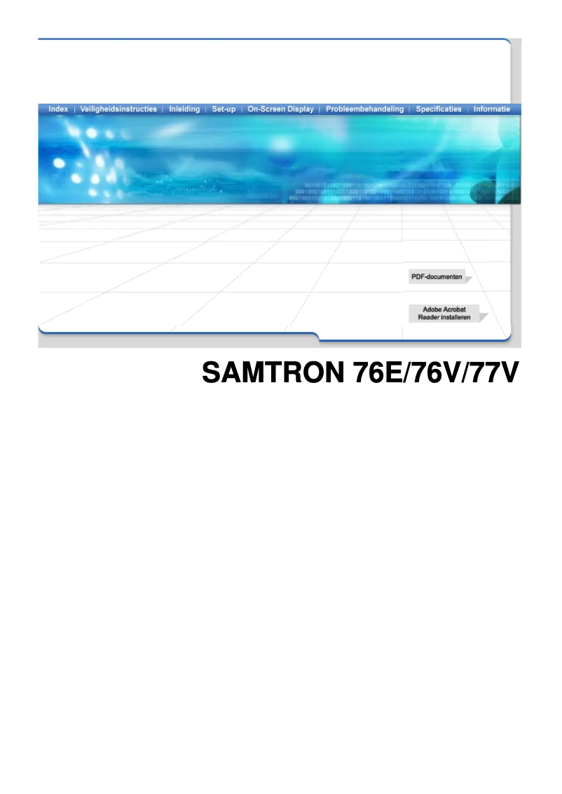 Page 1 de la notice Manuel utilisateur Samsung Samtron 76V