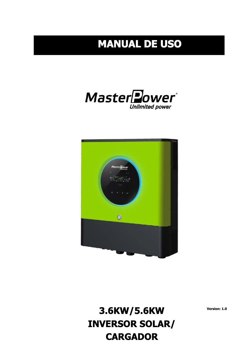 Page n°1 - Manuel utilisateur MasterPower Omega UM v4 5K-48