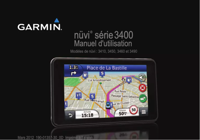 Page n°1 - Manuel utilisateur Garmin nüvi 3490LM