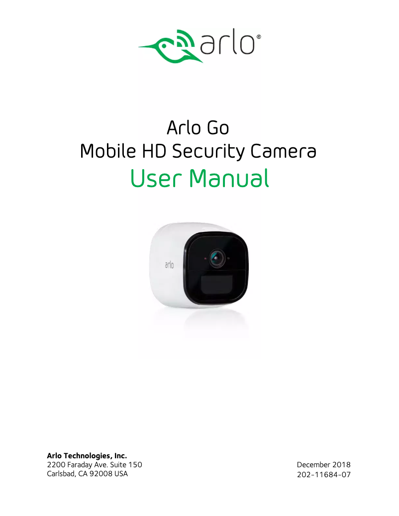 Page n°1 - Manuel utilisateur Netgear Arlo Go