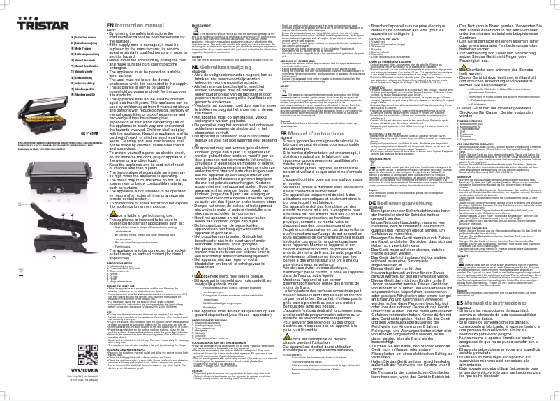 Image de la première page du manuel de l'appareil GR-9165PR