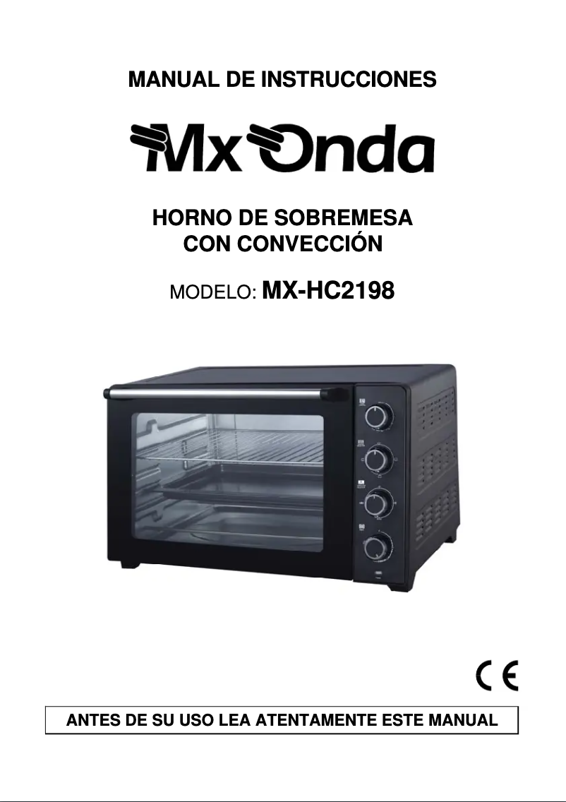 Page n°1 - Manuel utilisateur Mx Onda MX-HC2198