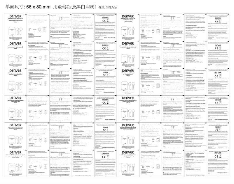 Página 1 del manual Manual de usuario Denver TWQ-40