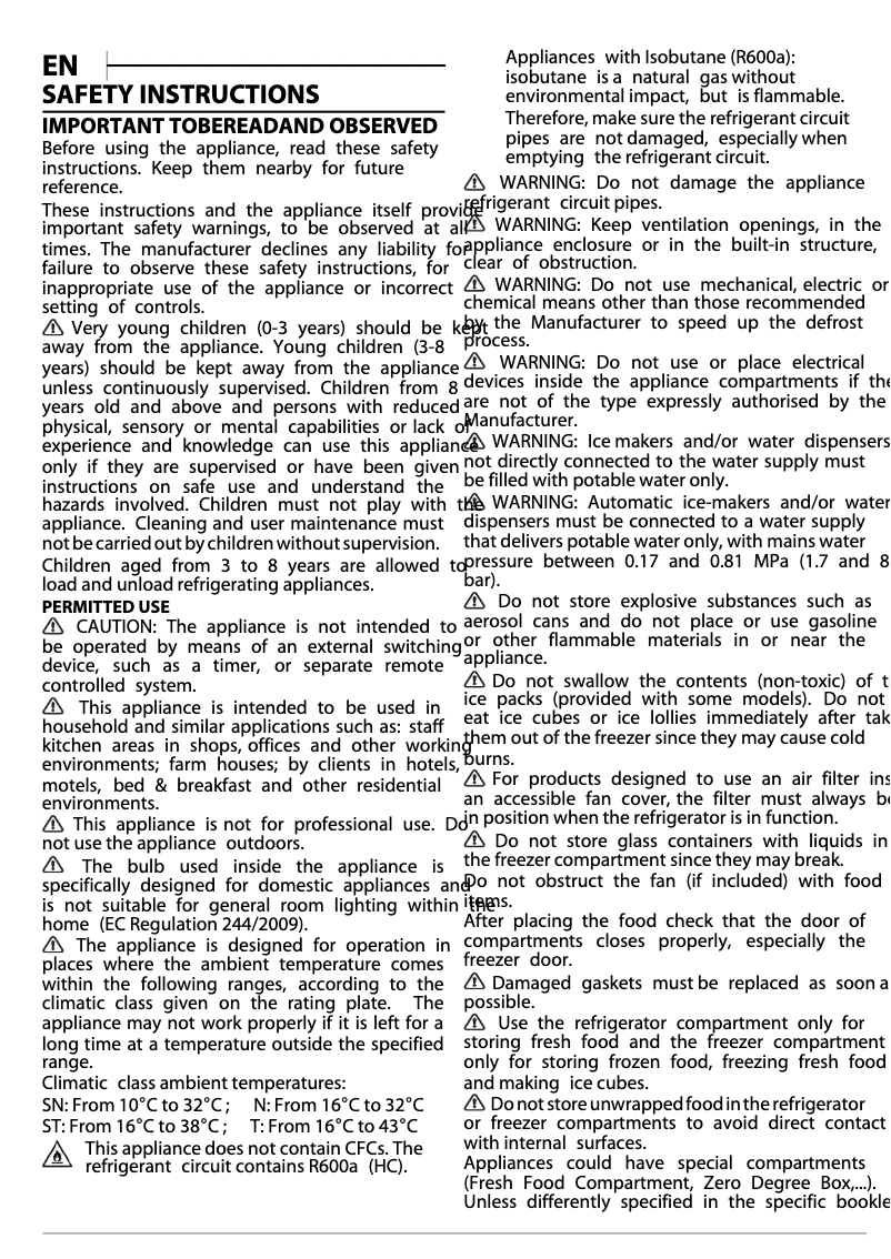Page 1 de la notice Instructions de sécurité Whirlpool W7 831T OX H