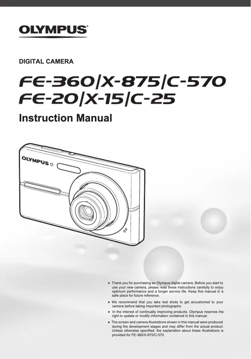 Image de la première page du manuel de l'appareil X-875