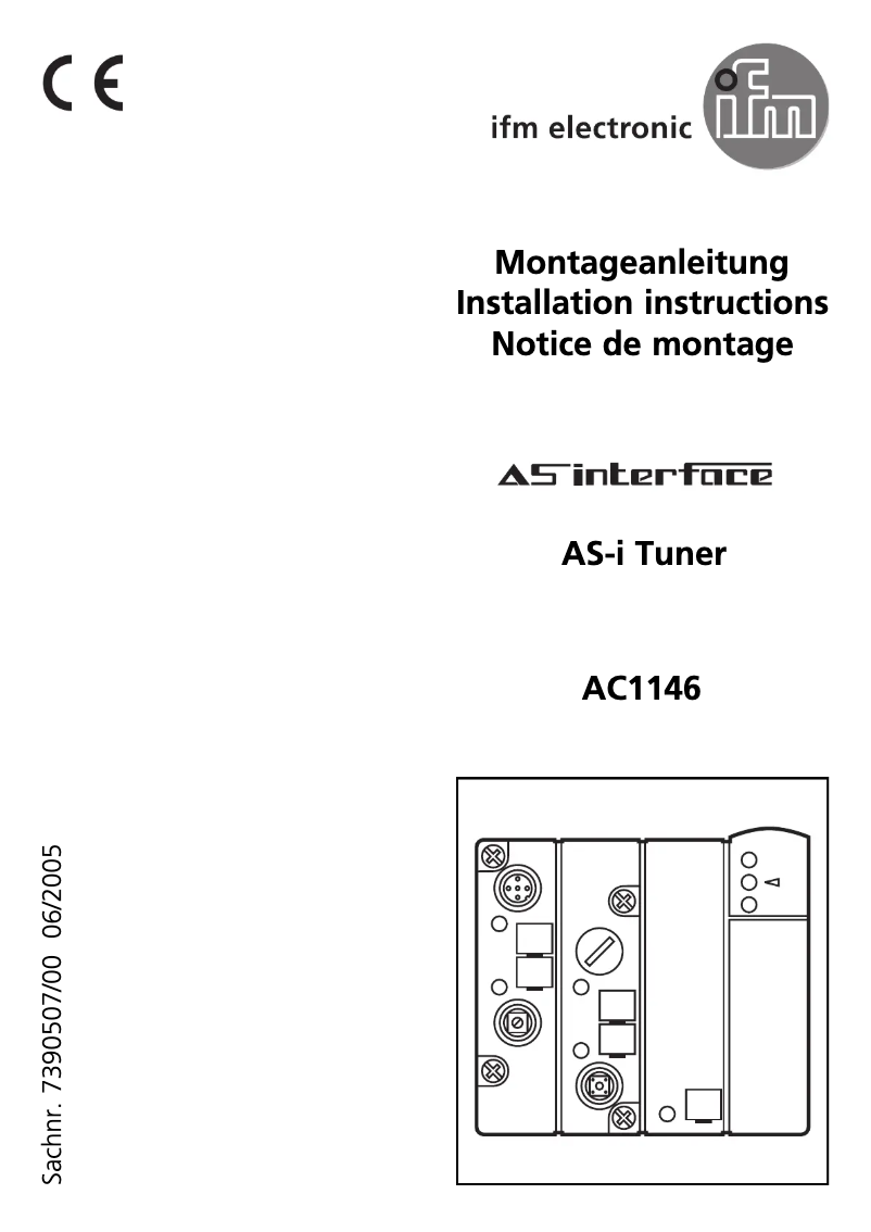 Page n°1 - Manuel utilisateur IFM AC1146