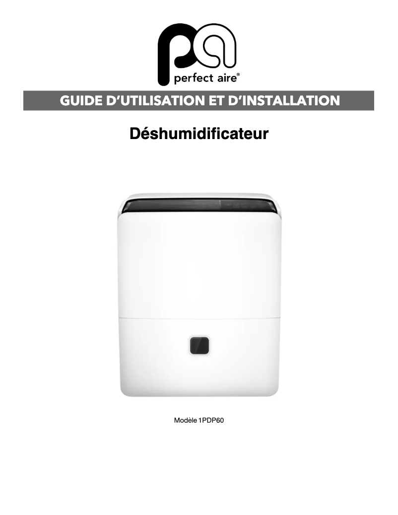 Page n°1 - Manuel utilisateur Perfect Aire 1PDP60