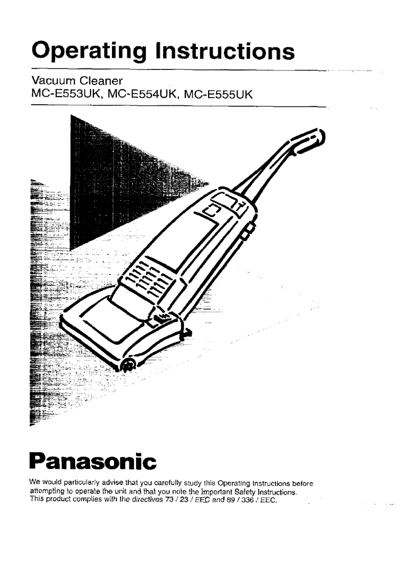 Image de la première page du manuel de l'appareil MC-E554UK