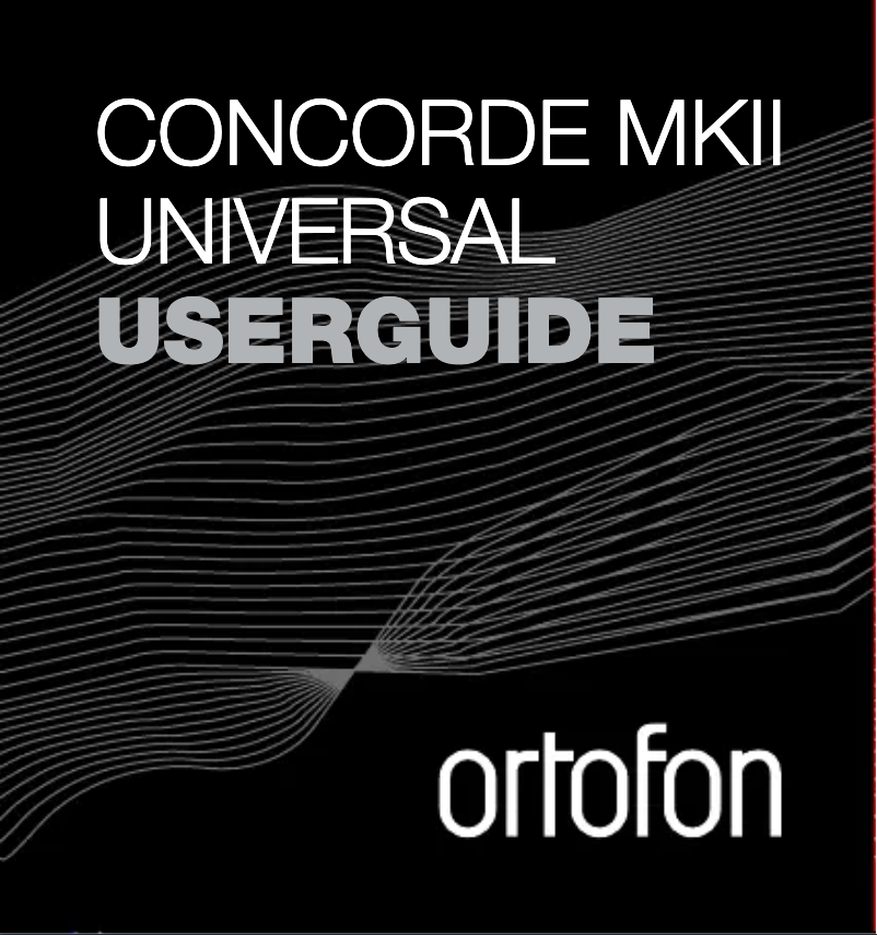Page n°1 - Manuel utilisateur Ortofon Concorde MkII