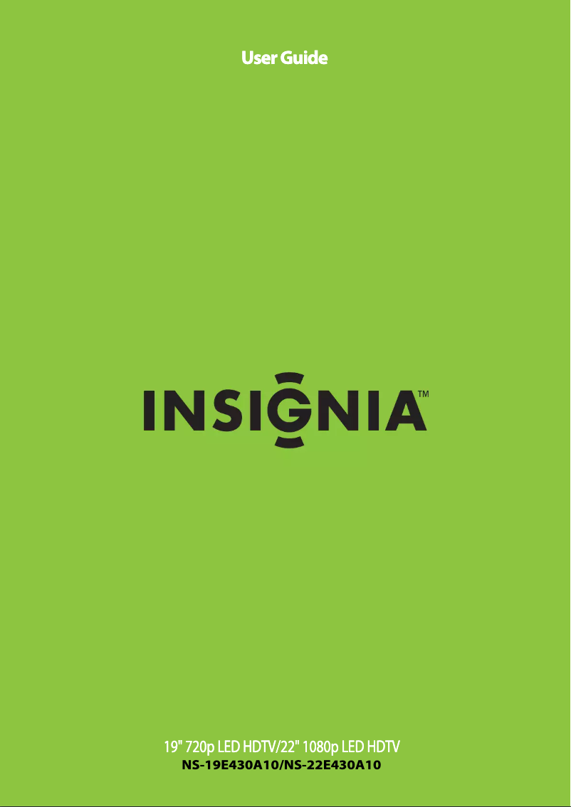 Page n°1 - Manuel utilisateur Insignia NS-22E430A10