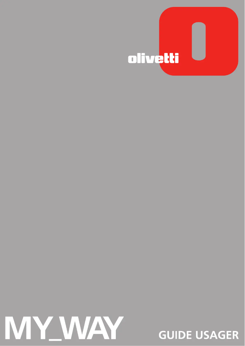 Page 1 de la notice Manuel utilisateur Olivetti MY_WAY