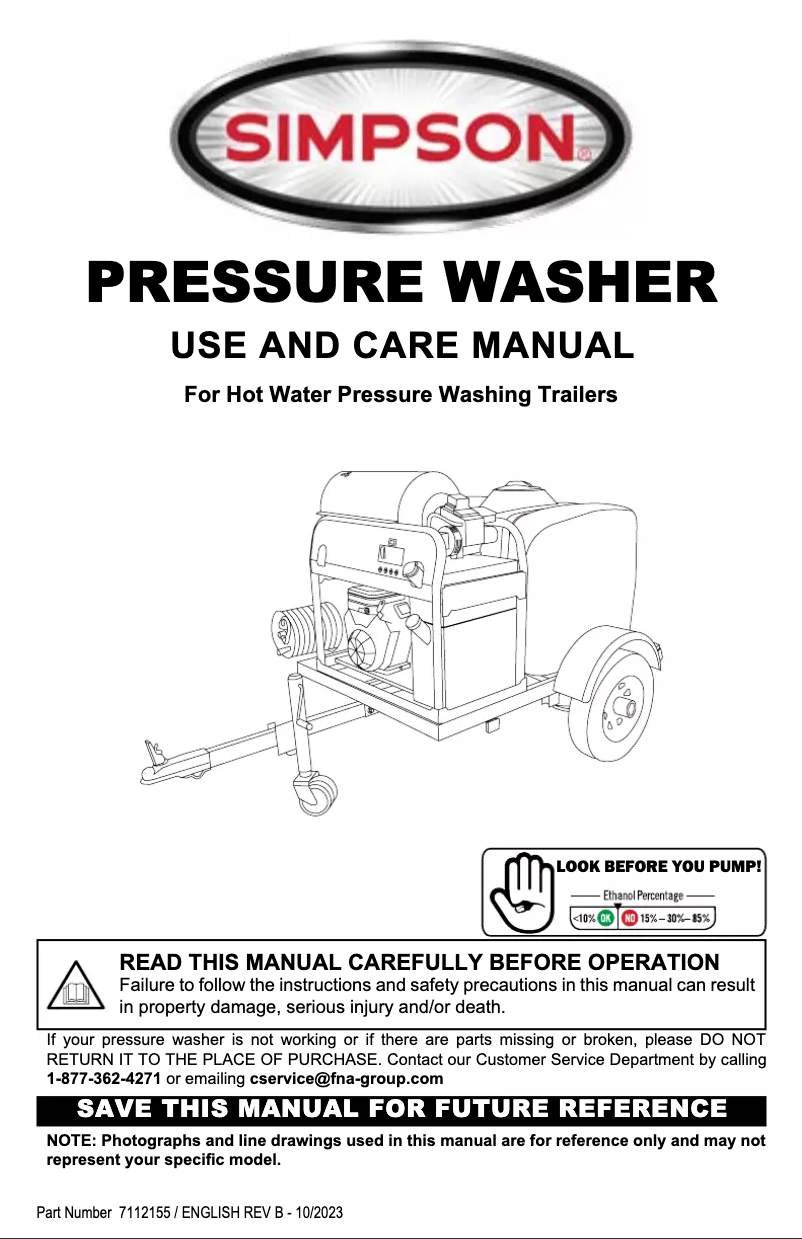 Page 1 de la notice Manuel utilisateur Simpson IR1520012A