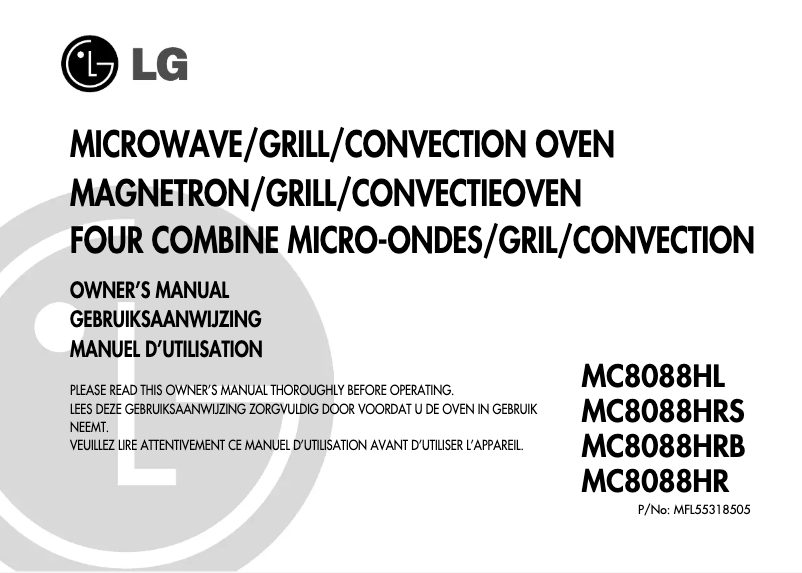 Page n°1 - Manuel utilisateur LG MC8088HL