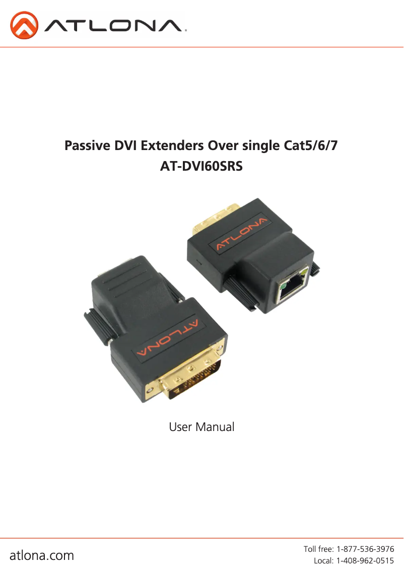 Image de la première page du manuel de l'appareil AT-DVI60SRS