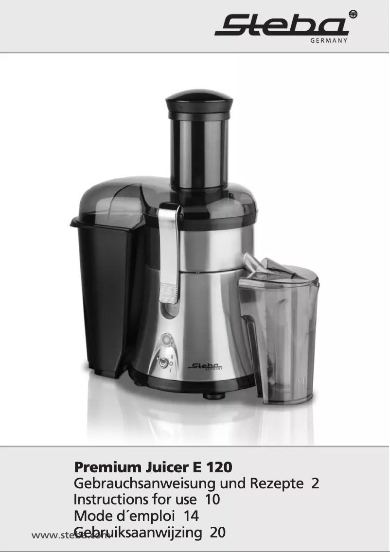 Page 1 de la notice Manuel utilisateur Steba E 120