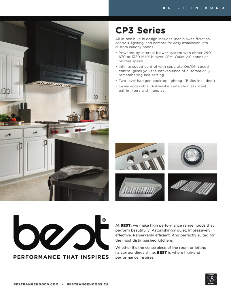 Página 1 del manual Ficha técnica Best CP34I369SB