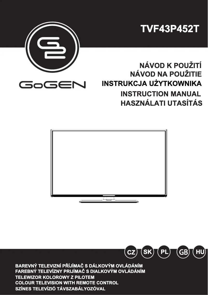 Page n°1 - Manuel utilisateur GoGen TVF43P452T