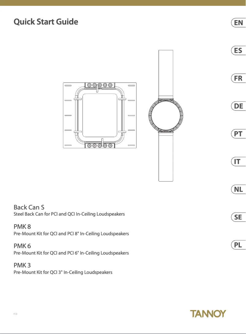 Page 1 de la notice Manuel utilisateur Tannoy PMK 8