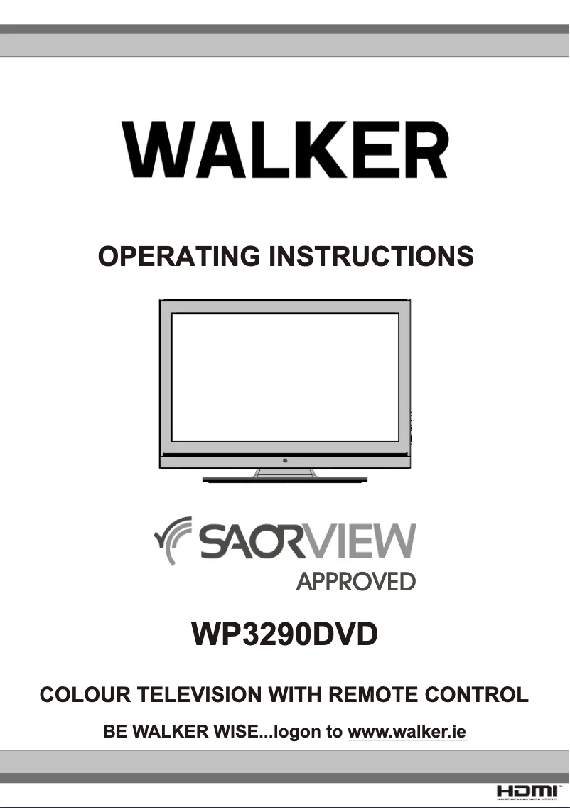 Page n°1 - Manuel utilisateur Walker WP3290DVD
