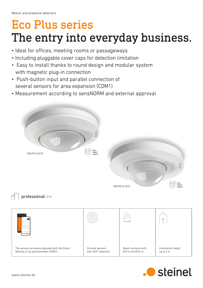 Page 1 de la notice Brochure Steinel PD-24 ECO COM1