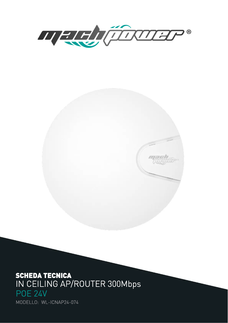 Page 1 de la notice Fiche technique Mach Power WL-ICNAP24-074