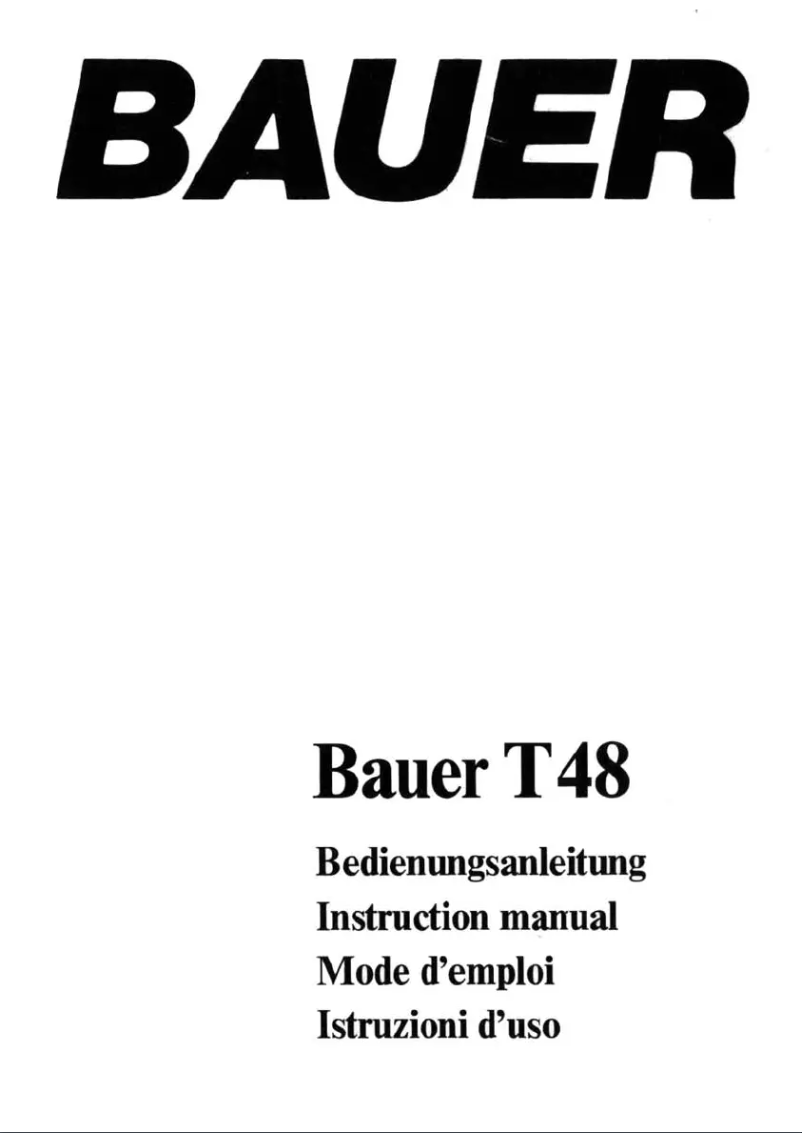 Page n°1 - Manuel utilisateur Bauer T48