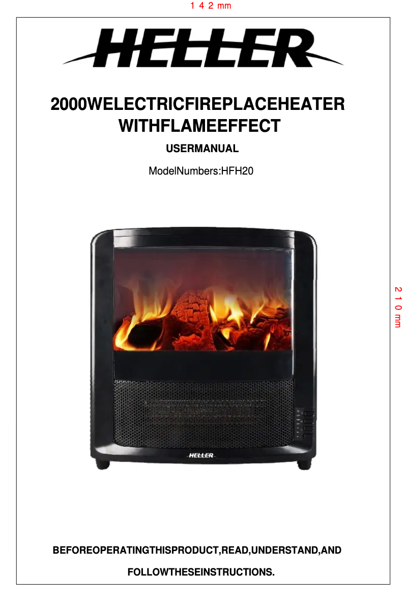 Image de la première page du manuel de l'appareil HFH20