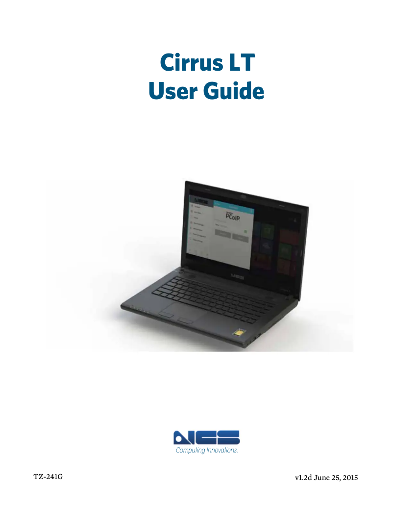 Image de la première page du manuel de l'appareil Cirrus LT