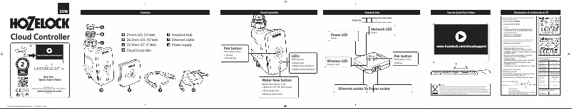 Page 1 de la notice Manuel utilisateur Hozelock Cloud Controller 2218