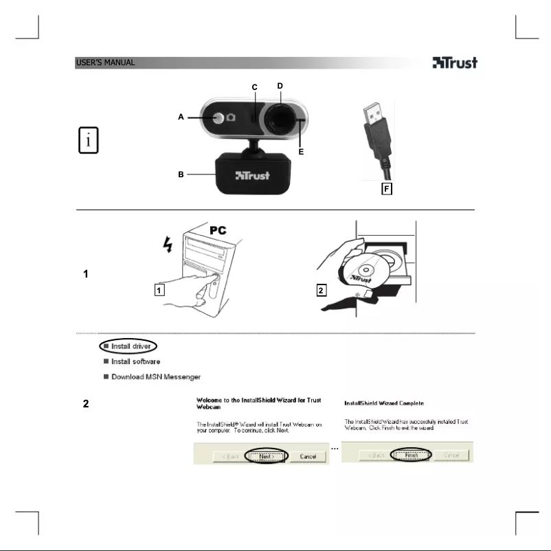Page 1 de la notice Manuel utilisateur Trust WB-5400